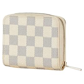 Louis Vuitton-Louis Vuitton Damier Azur Zippy Coin Purse-White