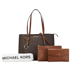 Michael Kors-Michael Kors Signature 2WAY Tote Bag-Brown