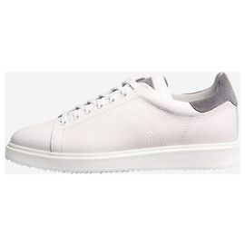 Brunello Cucinelli Baskets en cuir gris clair - taille EU 39 Gris