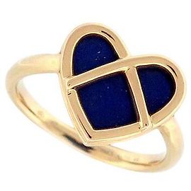 BAGUE POIRAY L'ATTRAPE COEUR LAPIS LAZULI OR JAUNE 18K 49 ECRIN GOLD RING Doré