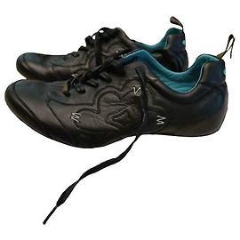 Kenzo baskets à lacets cuir noir Noir