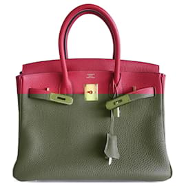 Hermès-Hermes Birkin 30 Jaipur Pink bag-Pink,Orange