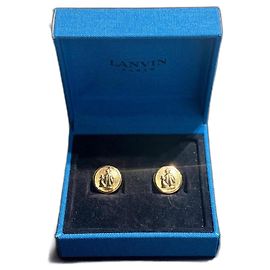 Lanvin engraved gold-plated cufflink Gold hardware