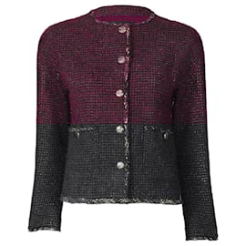 Chanel-Jacket Tweed Purple Chanel-Dark purple