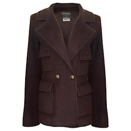 Chanel-Brown Jacket Buttons Jewelry-Dark brown