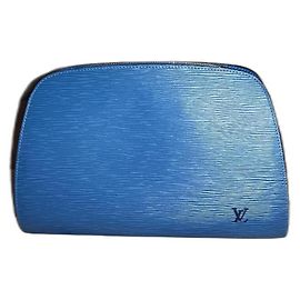 Pochette Louis Vuitton Spike Bleu Cuir Bleu