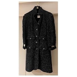 Chanel-Coats, Outerwear-Navy blue
