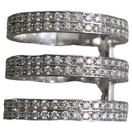 Repossi White Gold Diamond Ring Size 51 Silvery