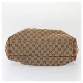 Gucci-GUCCI GG Canvas Tote Bag Beige 211844 Auth mr343-Beige