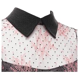 Dior-Christian Dior intricate lace overlay playsuromper-Pink