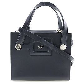 Roger Vivier Leather Handbag Black 2way Black
