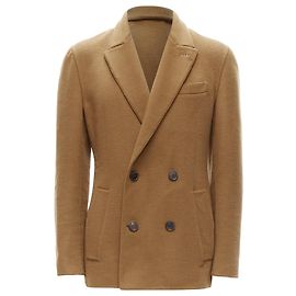 Berluti cashmere double faced double breasted jacket Brown