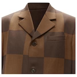Louis Vuitton-Louis Vuitton Nigo LV Giant Damier wool blazer jacket-Brown
