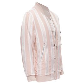 Acne Studios Varden striped padded bomber jacket Pink