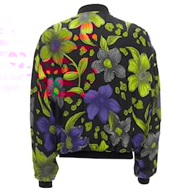 Saint Laurent-Saint Laurent Teddy floral crepe embellished bomber jacket-Multiple colors