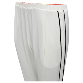 Fendi-Fendi silky trims casual jogger pants-White