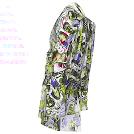 Balenciaga-Balenciaga cover girl magazine tabloid v neck mini dress-Multiple colors