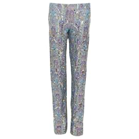 Dolce & Gabbana-Dolce & Gabbana iridescent jewel embellished pants-Blue