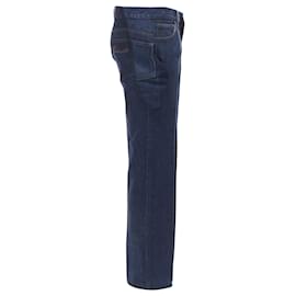 Gucci-Jeans bordados com o logotipo cursivo Gucci Tom Ford-Azul