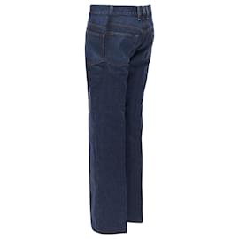Gucci-Jeans bordados com o logotipo cursivo Gucci Tom Ford-Azul