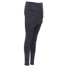 Legging drapé en velours écrasé Balenciaga Demna Noir