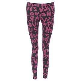 Leggings neon Graffiti Louis Vuitton Nero