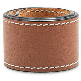Pulseira de couro Loewe Anagram Pequena Marrom