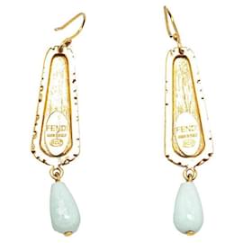 Fendi-Fendi Gold Plated Earrings-Golden,Metallic
