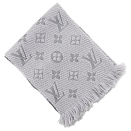 Louis Vuitton-Louis Vuitton Wool Logomania Scarf-Grey