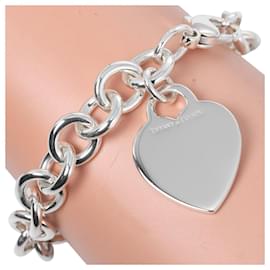 Tiffany & Co-Pulseira de coração em prata 925 da Tiffany & Co-Prata,Metálico