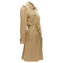 Gucci-Gucci sequins tiger flower embroidery belted trench coat-Brown,Beige