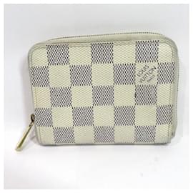 Louis Vuitton-Louis Vuitton Damier Azur Zippy Coin Purse-White