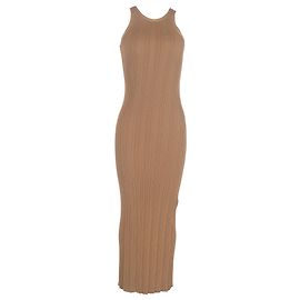 Abito midi in viscosa beige a coste di Totême Beige