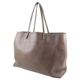 Fendi-Fendi Selleria Calf Tote Bag-Brown