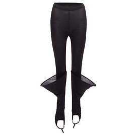 Halbtransparente Leggings mit Loewe-Hoop-Cuff Schwarz