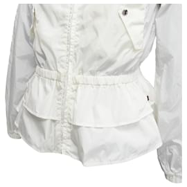 Gucci-Gucci Kidswear GG monogram logo peplum hooded jacket-White,Cream