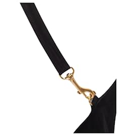 Gucci-Gucci Tom Ford genuine suede buckle backless pencil dress-Black