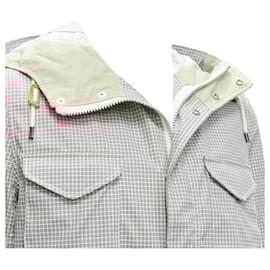 Junya Watanabe-Junya Watanabe Man checked panel hooded pocketed anorak jacket-Red