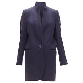 Stella Mc Cartney Stella McCartney Bryce wool cashmere longline blazer coat Blue Navy blue