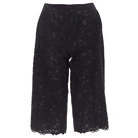 Shorts culotte in pizzo floreale Valentino Garavani a lunghezza ginocchio Nero