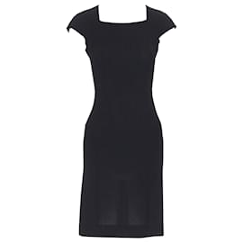 Yves Saint Laurent square neck sheath dress Noir