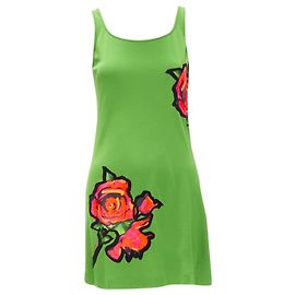 Louis Vuitton Graffiti Pop Rose Mini-Kleid Grün