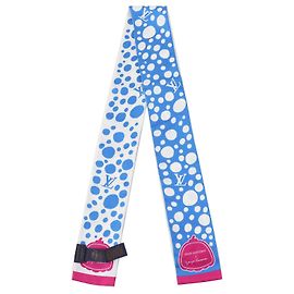 Bufanda de seda Louis Vuitton Yayoi Kusama M78290 Azul