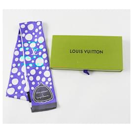 Louis Vuitton-Louis Vuitton Yayoi Kusama Silk Scarf M78290-Blue