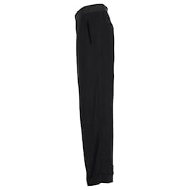 Giorgio Armani- Giorgio Armani Wide-Leg Trousers in Black Cupro-Black