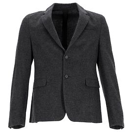 Blazer monopetto in lana grigia Prada Grigio