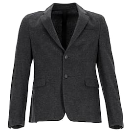Prada Single-Breasted Blazer in Grey Wool Grey