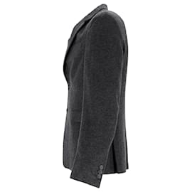 Prada-Prada Single-Breasted Blazer in Grey Wool-Grey