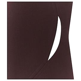 Dior-Dior Raf Simons virgin wool panel slit cut-out top bottom set-Brown