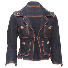 Dsquared2 crab denim cropped jacket Blue